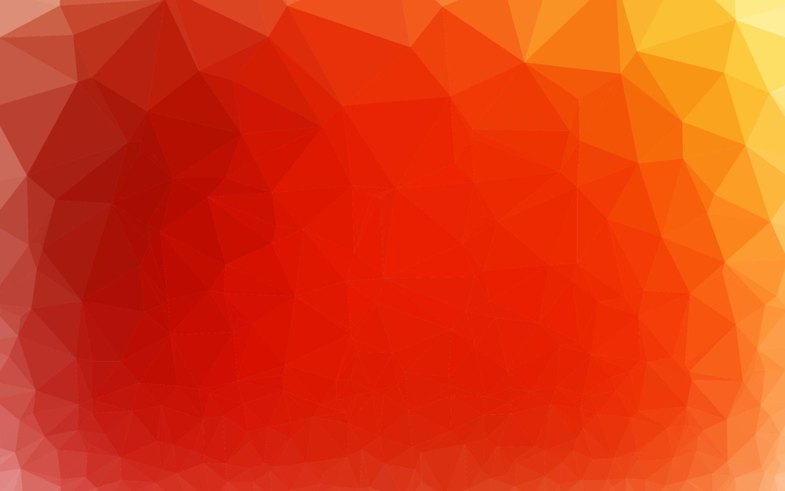 Light Red, Yellow vector polygon abstract backdrop.