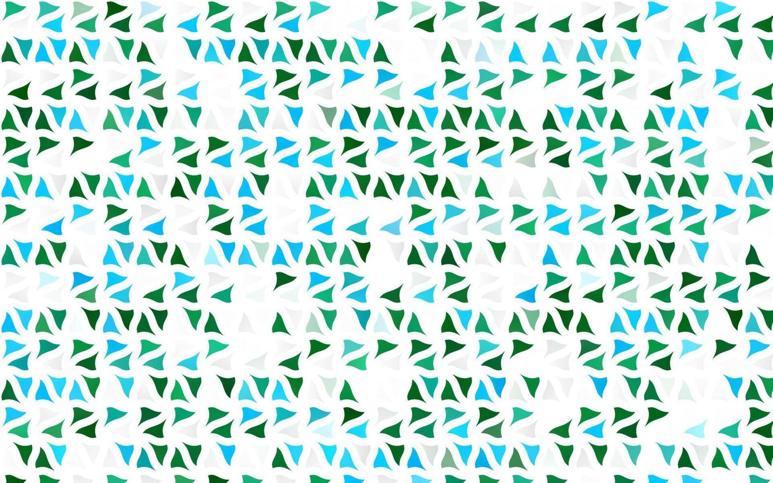 textura de vector azul claro, verde en estilo triangular.