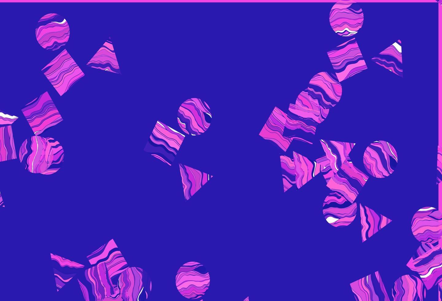 Light Pink, Blue vector backdrop with lines, circles, rhombus.