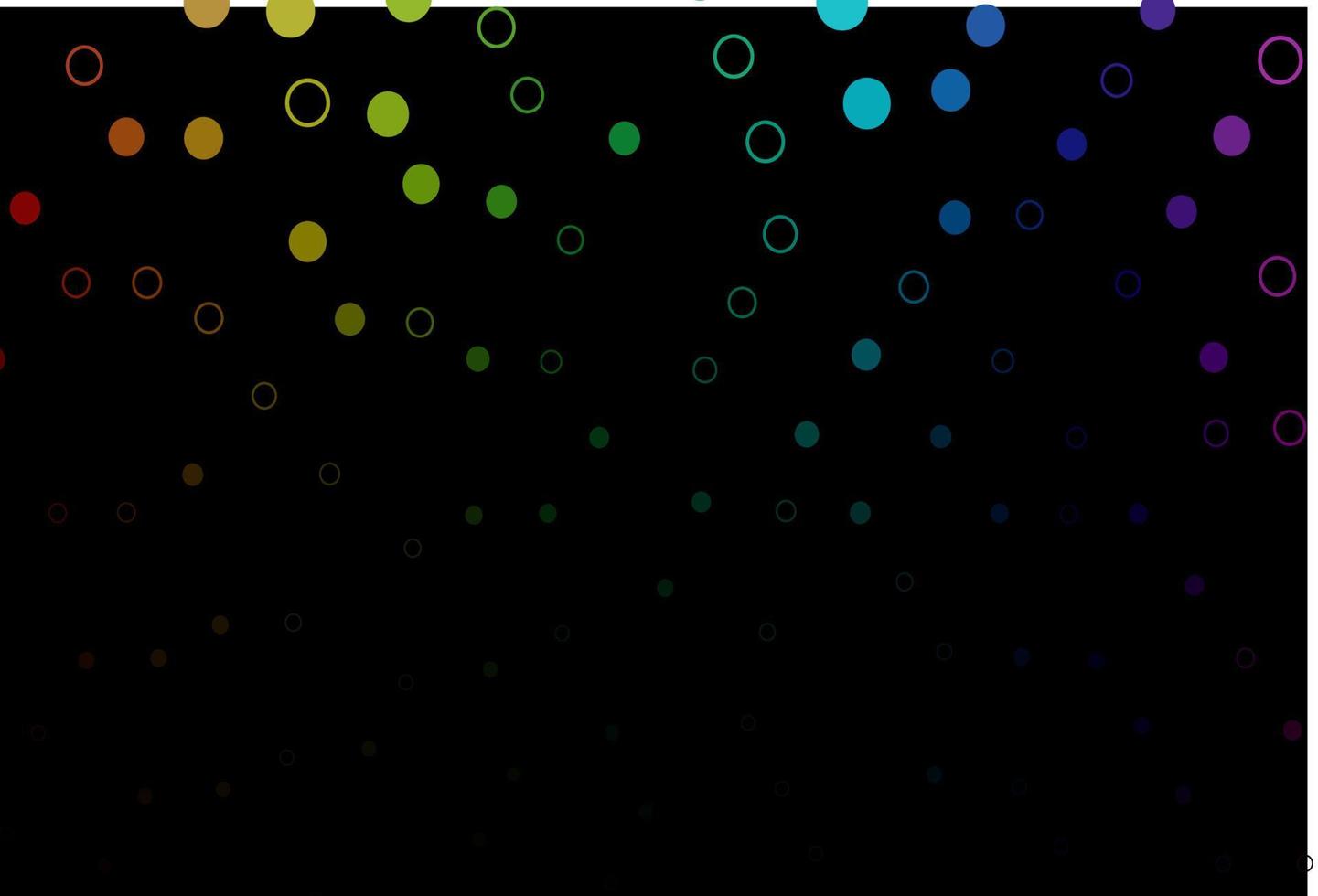 Dark Multicolor, Rainbow vector layout with circle shapes.