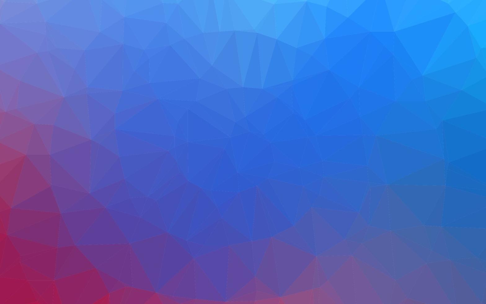 patrón poligonal de vector azul claro, rojo.