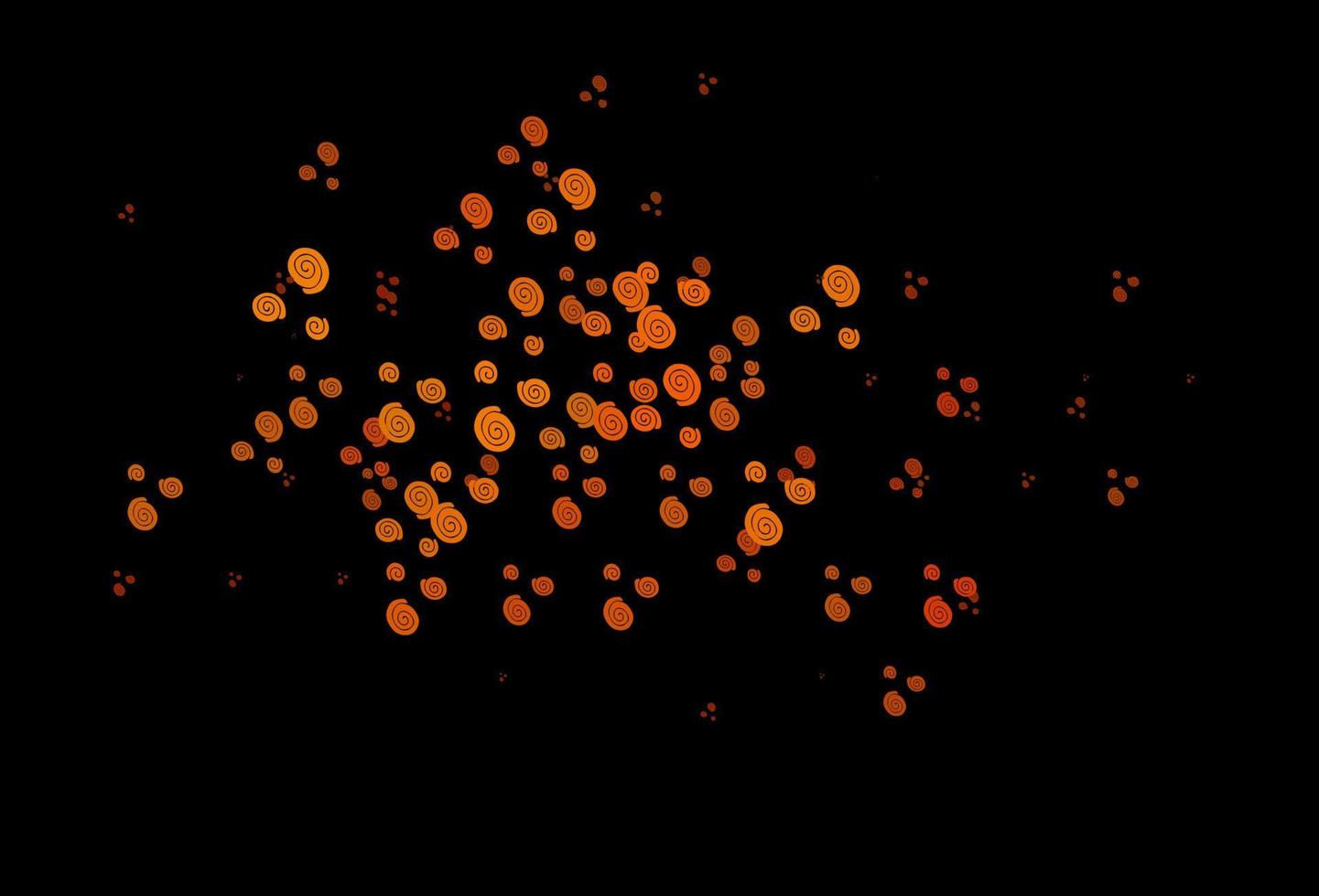 Dark Orange vector background with lamp shapes.