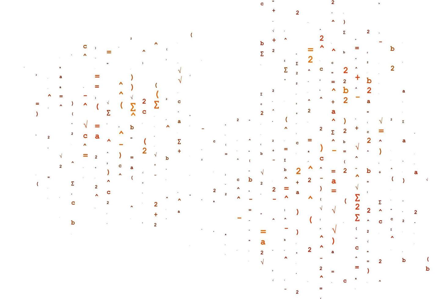 Light Orange vector template with math simbols.