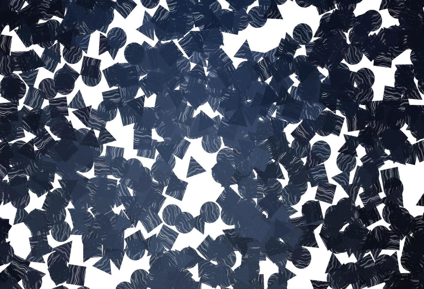 Dark  blue vector cover in polygonal style with circles.