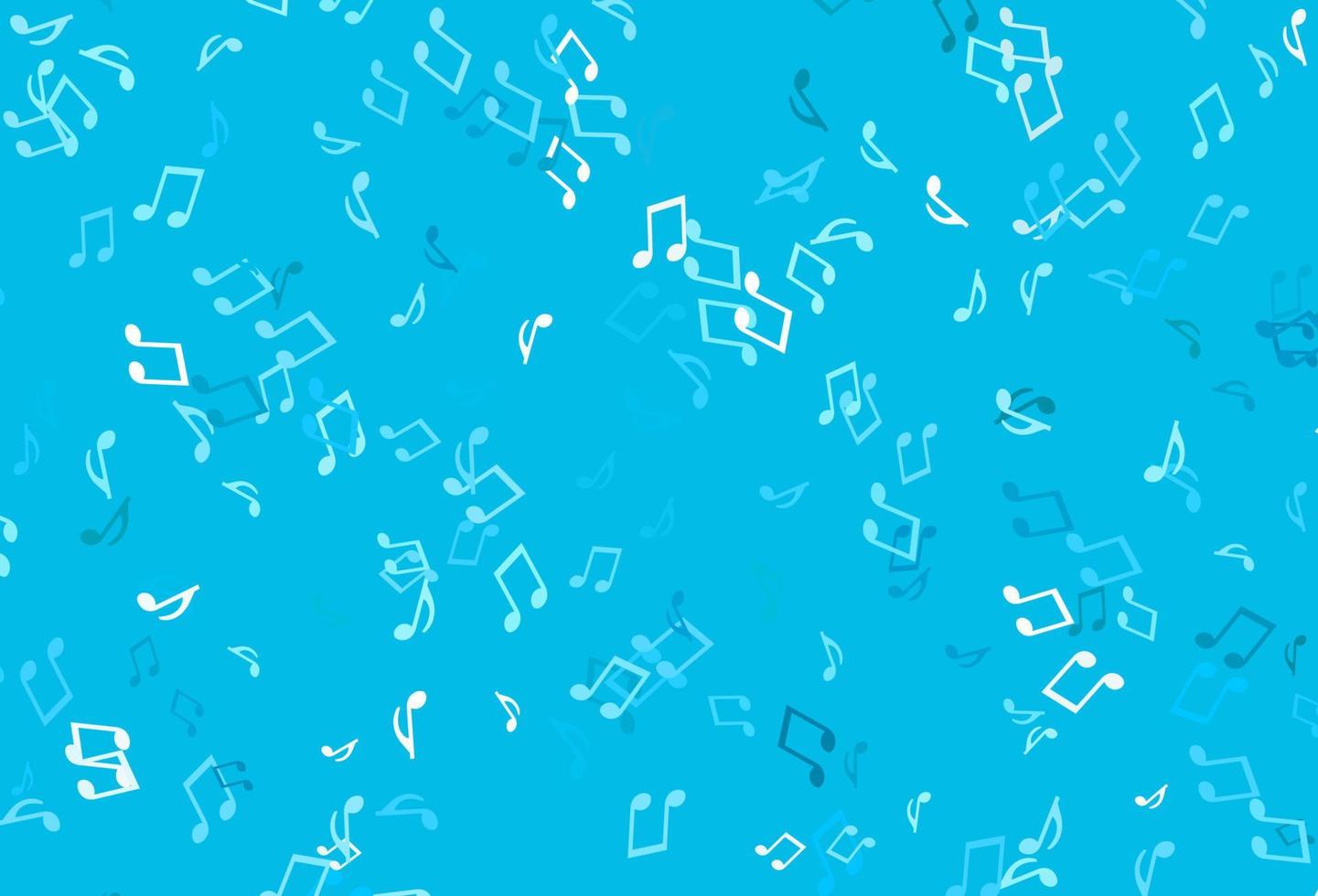 Light colorful vector backdrop with music notes.