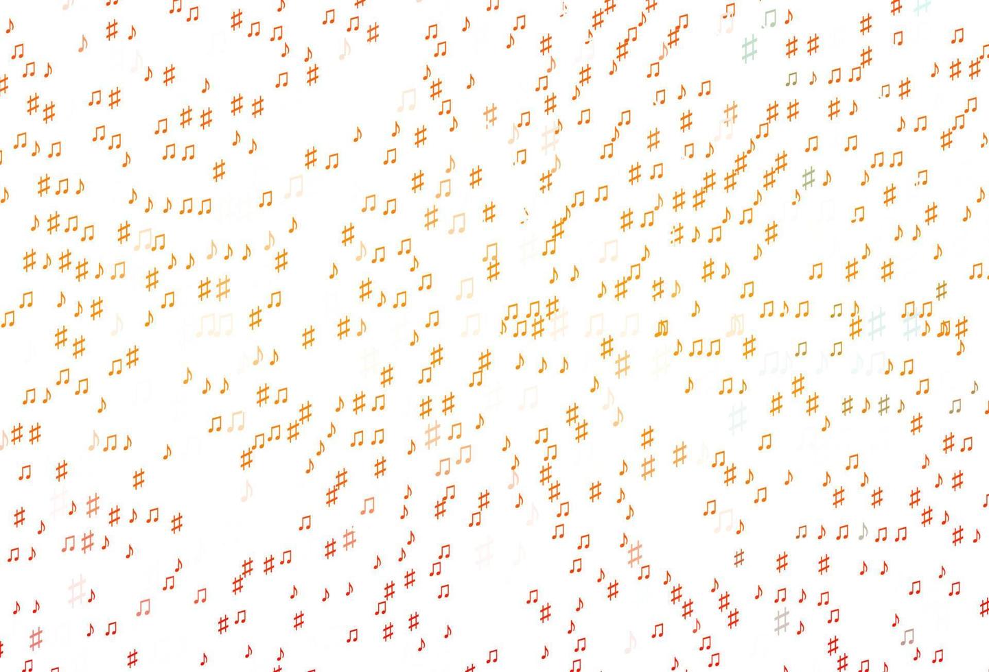 Light Orange vector pattern with music elements.