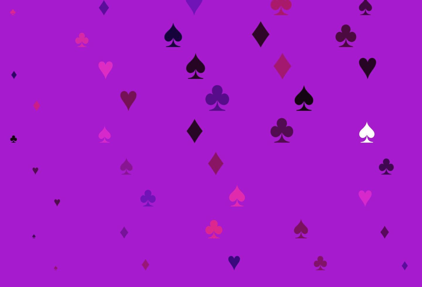 Light Pink vector texture with playing cards.