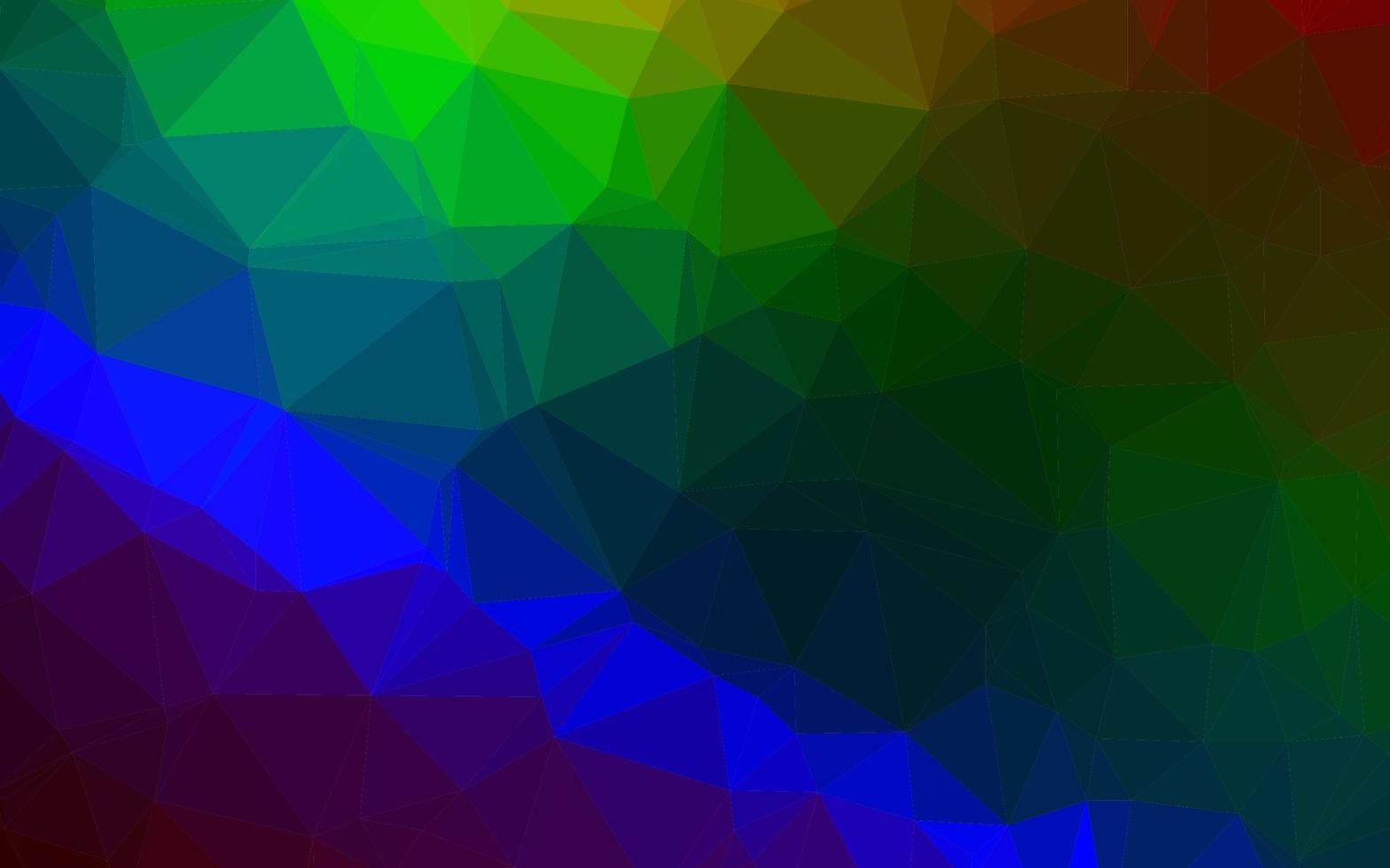 Dark Multicolor, Rainbow vector blurry triangle template.