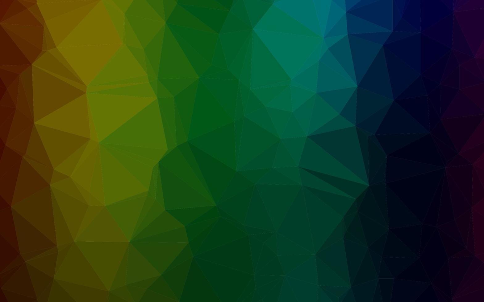 Dark Multicolor, Rainbow vector polygon abstract backdrop.