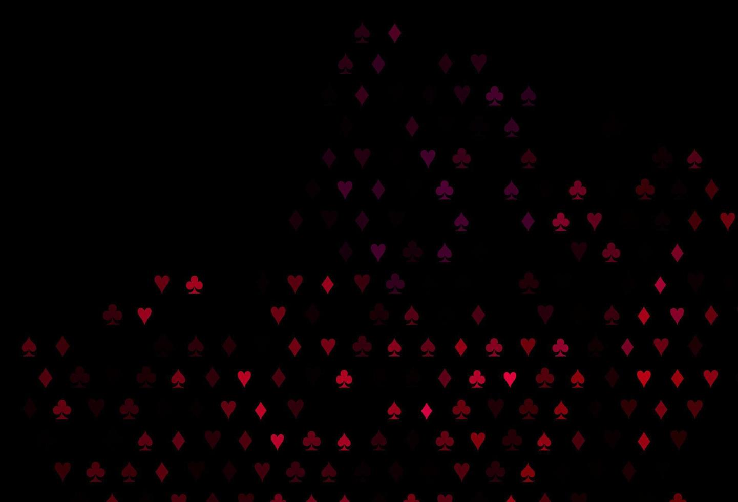 Dark Pink vector template with poker symbols.