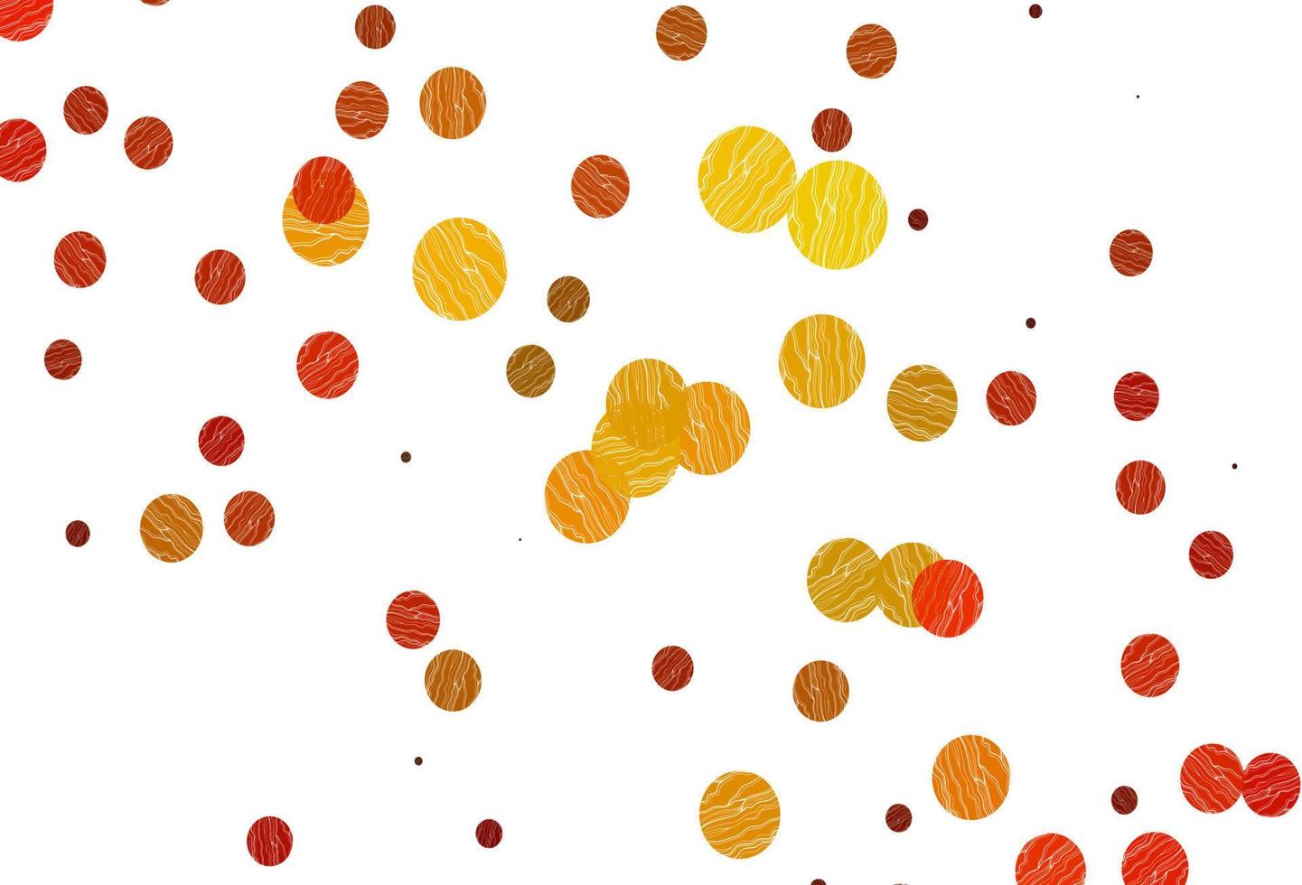 Light orange vector background with bubbles.