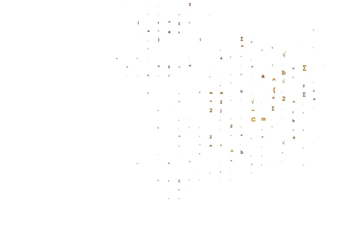 Light Orange vector background with Digit symbols.