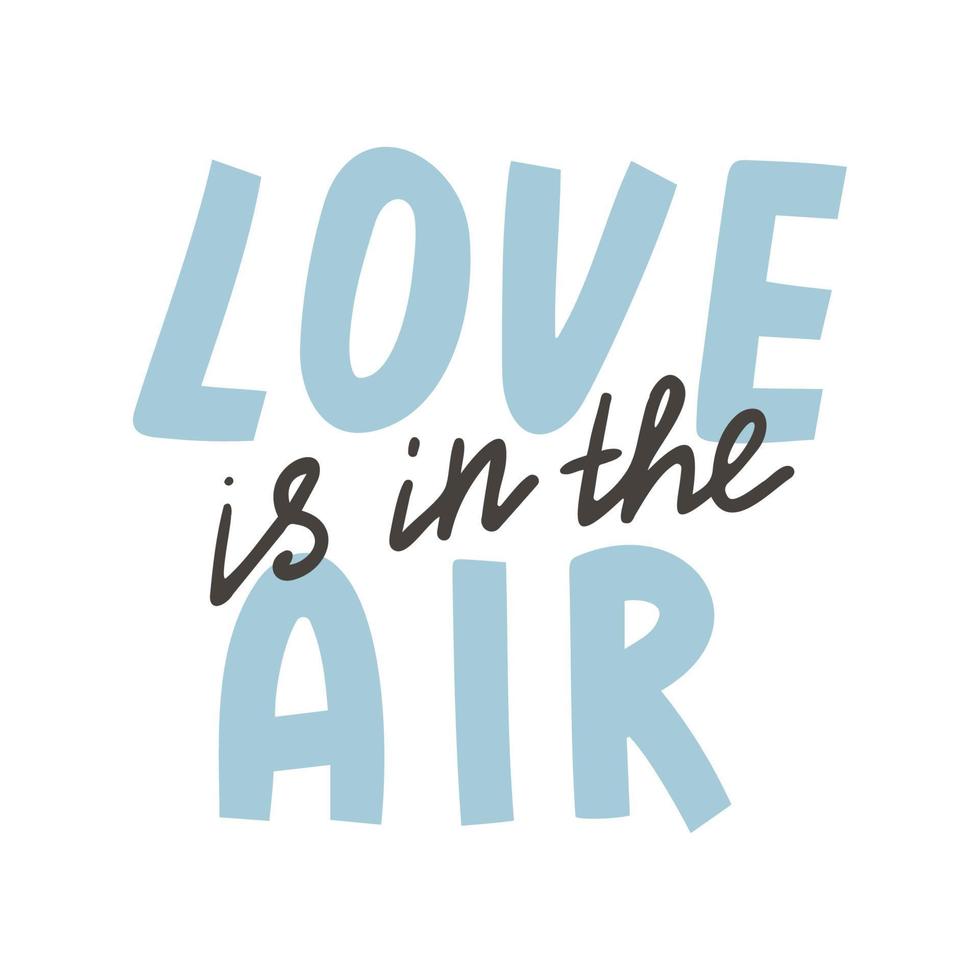 el amor está en las letras del aire vector