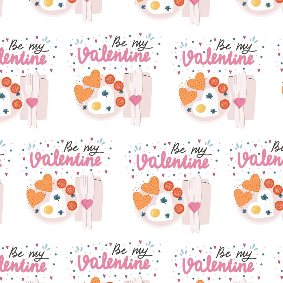 Valentines day seamless pattern vector