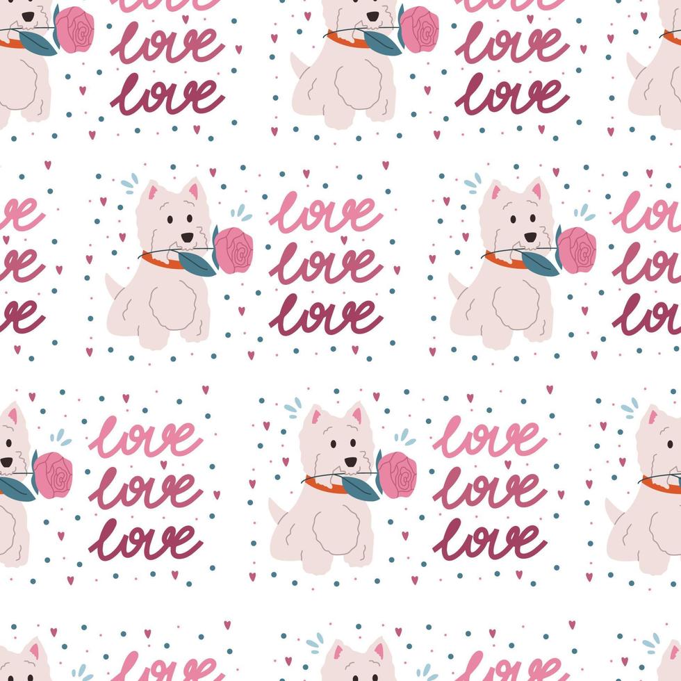 Valentines day seamless pattern vector
