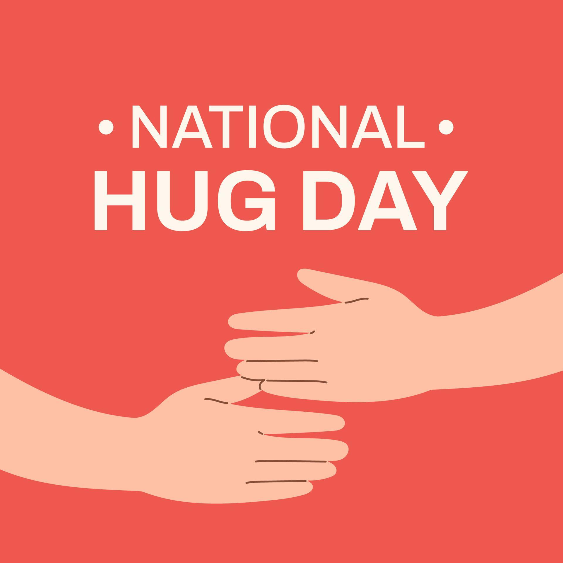 National Hug Day Vector Illustration. Suitable for greeting card poster