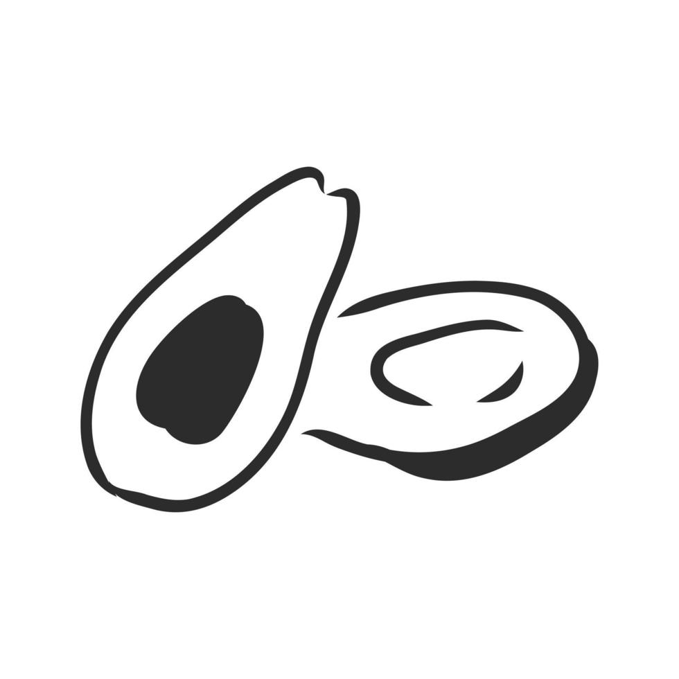 avocado vector sketch