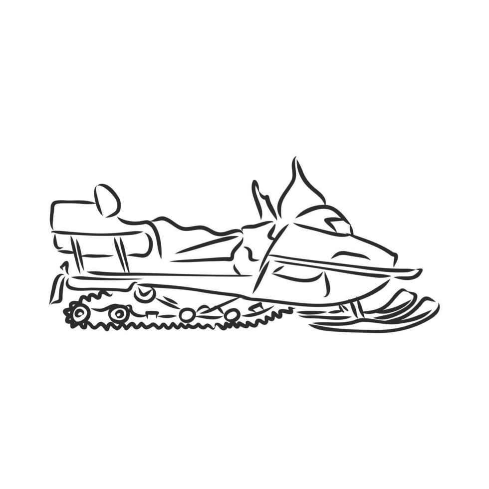 snowmobile vector sketch