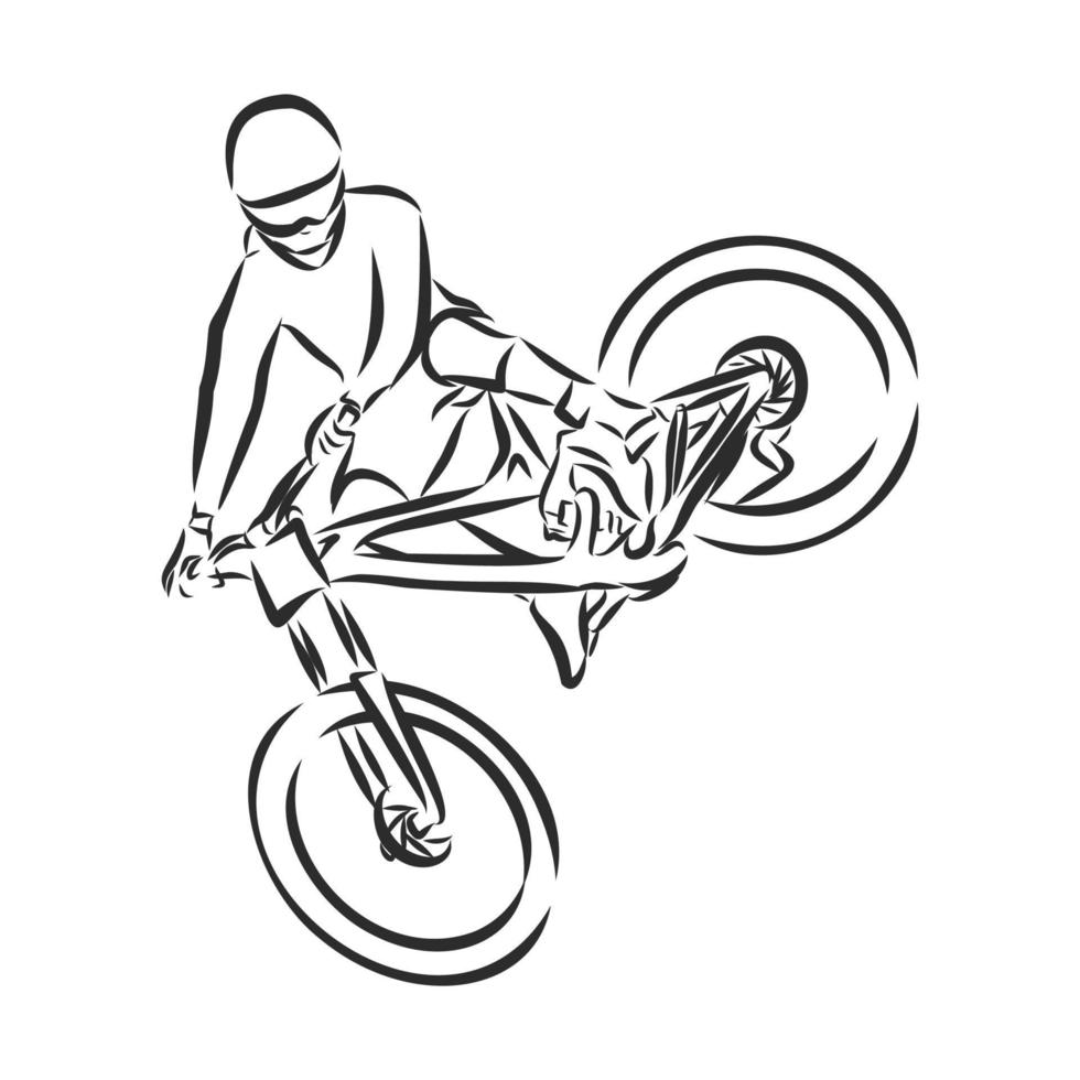 biker vector sketch