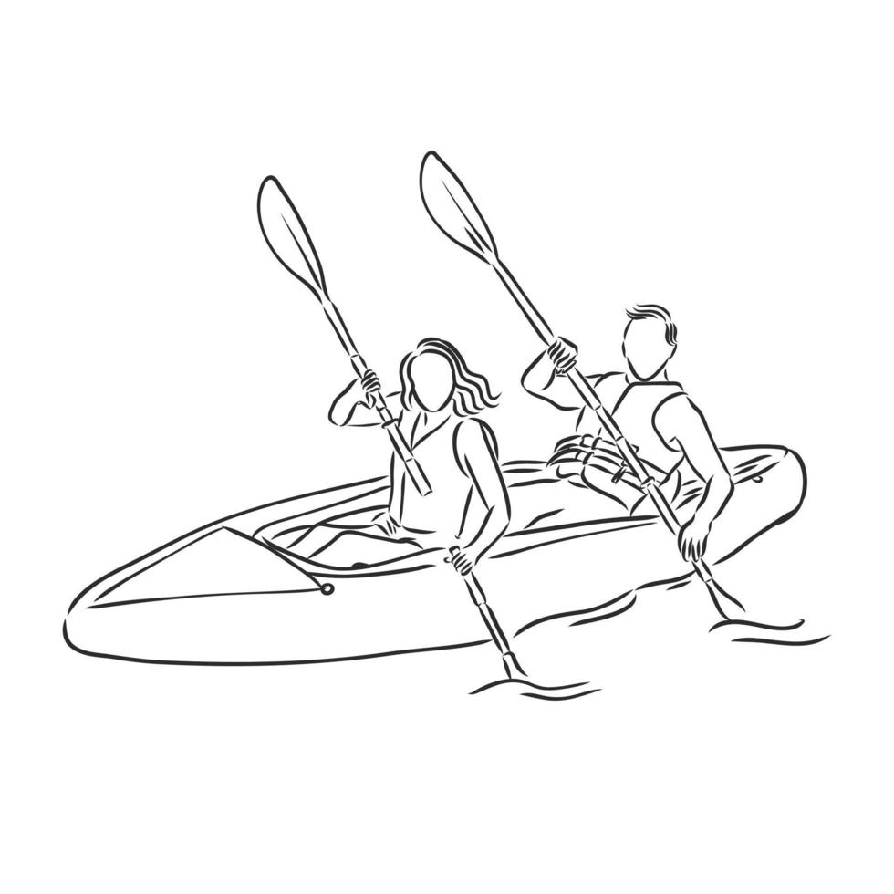 boating vector sketch