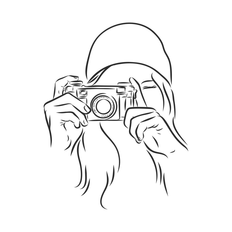 photographer vector sketch