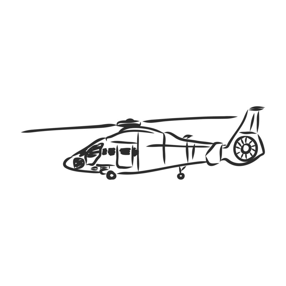 bosquejo del vector del helicóptero