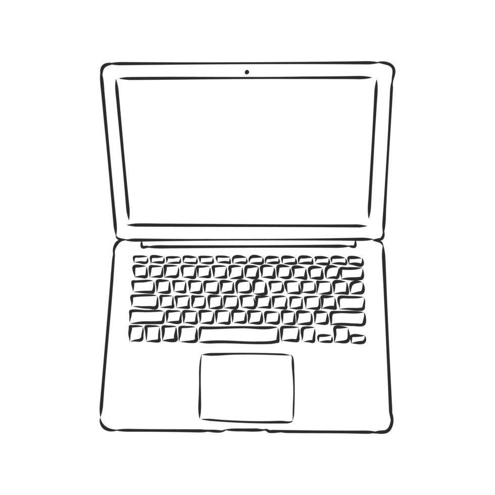 laptop vector sketch