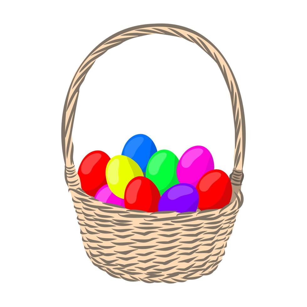 easter basket vector sketch