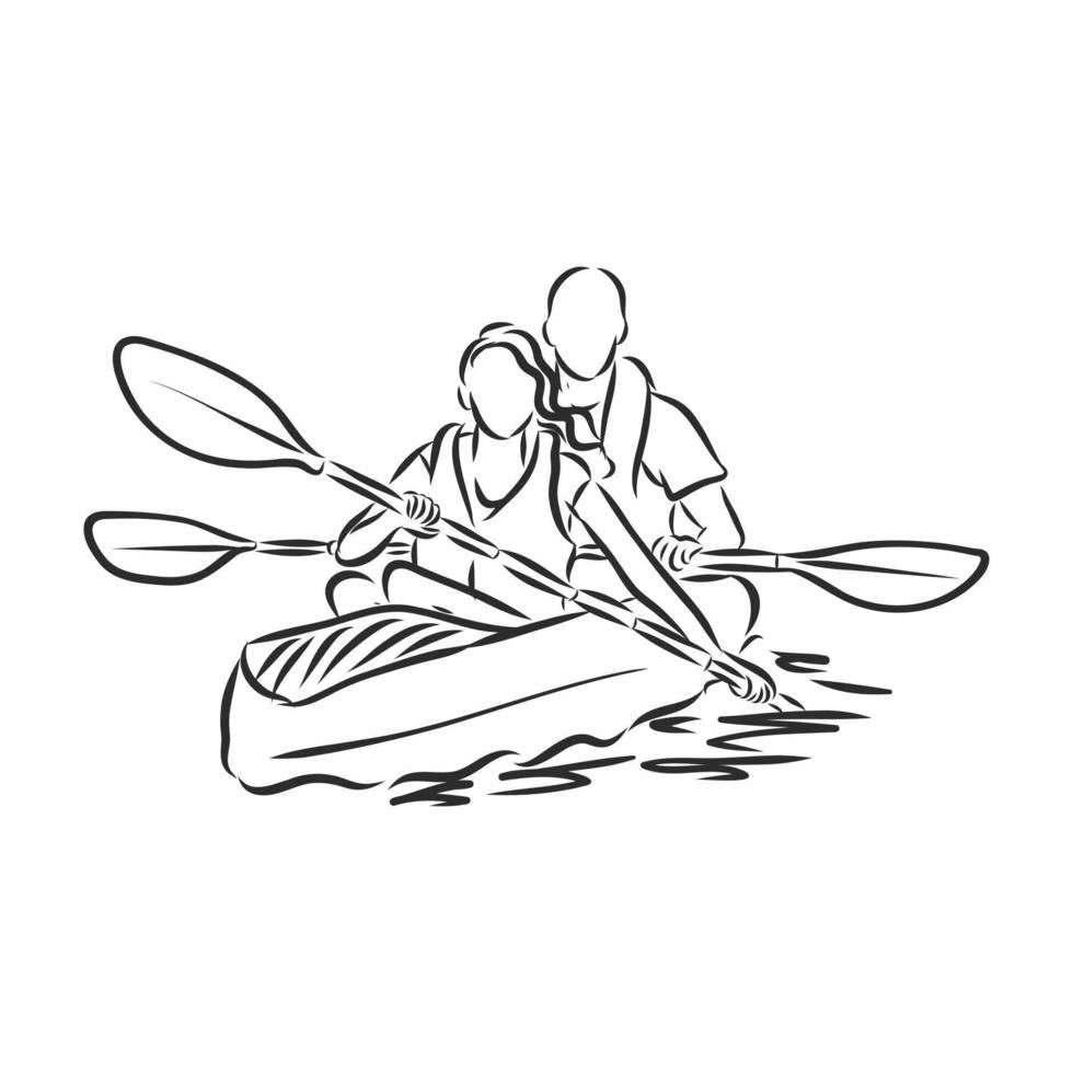 boating vector sketch