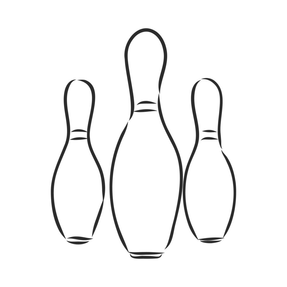 bowling vector sketch