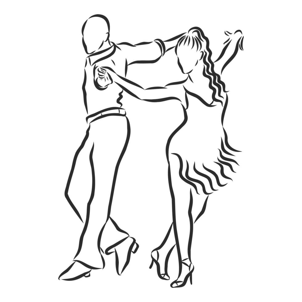 latin american dance vector sketch