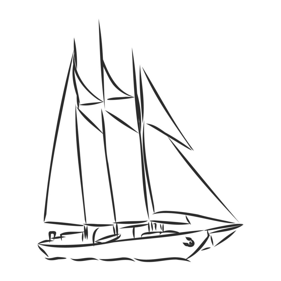 sailing ship vector sketch