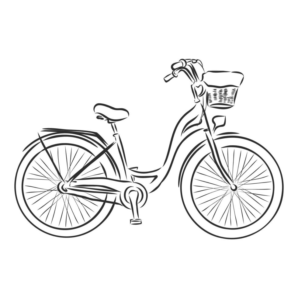 dibujo vectorial de bicicleta vector