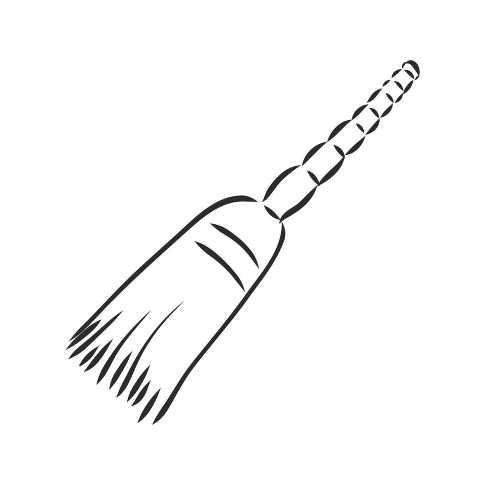 broom vector sketch