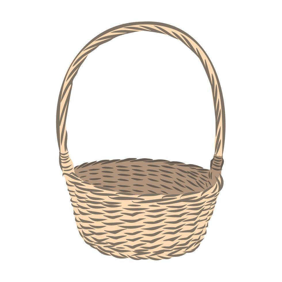basket wicker vector sketch