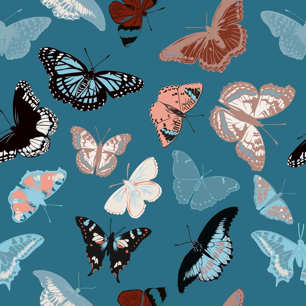 bosquejo del vector de las mariposas