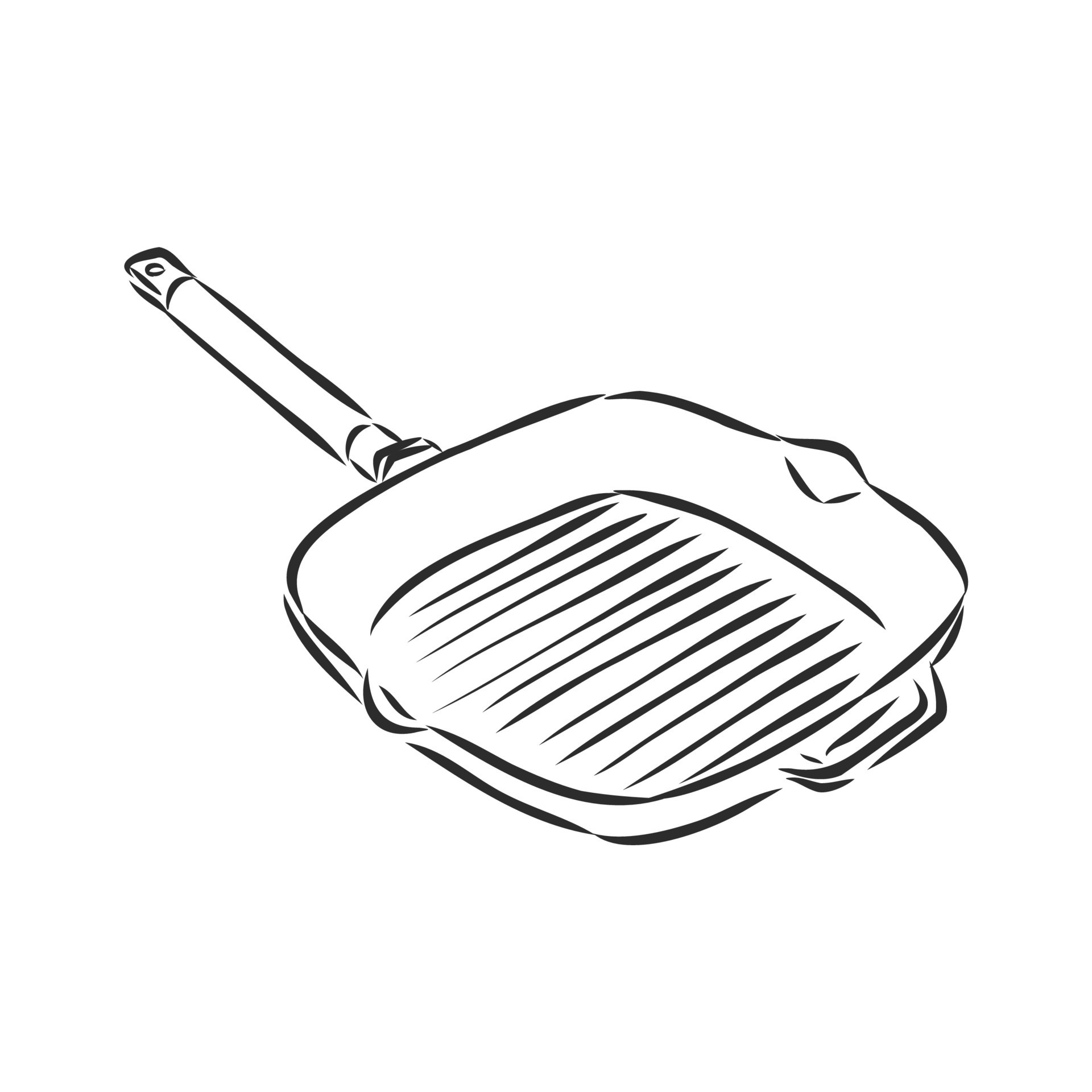 frying pan vector sketch 17050698 Vector Art at Vecteezy