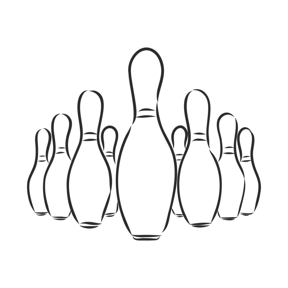 bowling vector sketch