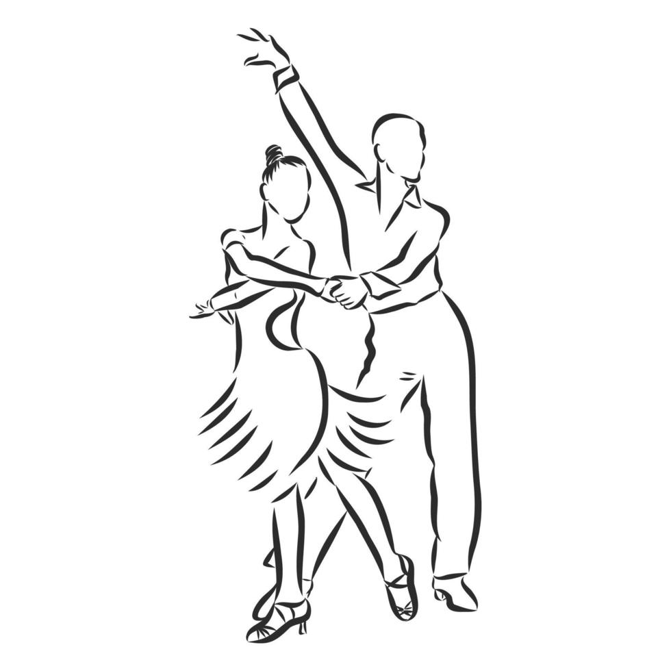 bosquejo del vector de la danza latinoamericana