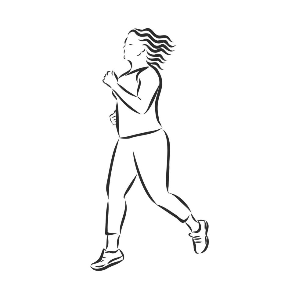 sports running vector sketch
