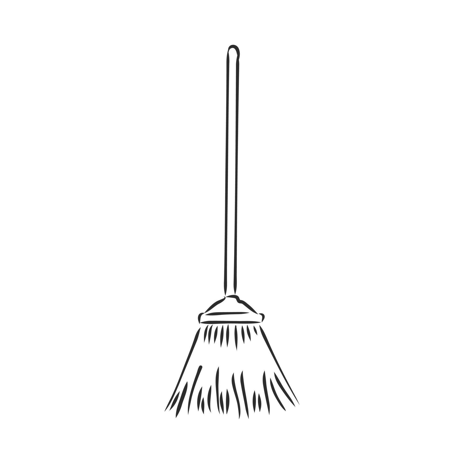 broom vector sketch 17050901 Vector Art at Vecteezy