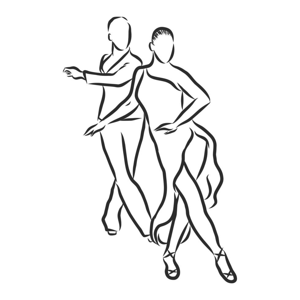 bosquejo del vector de la danza latinoamericana