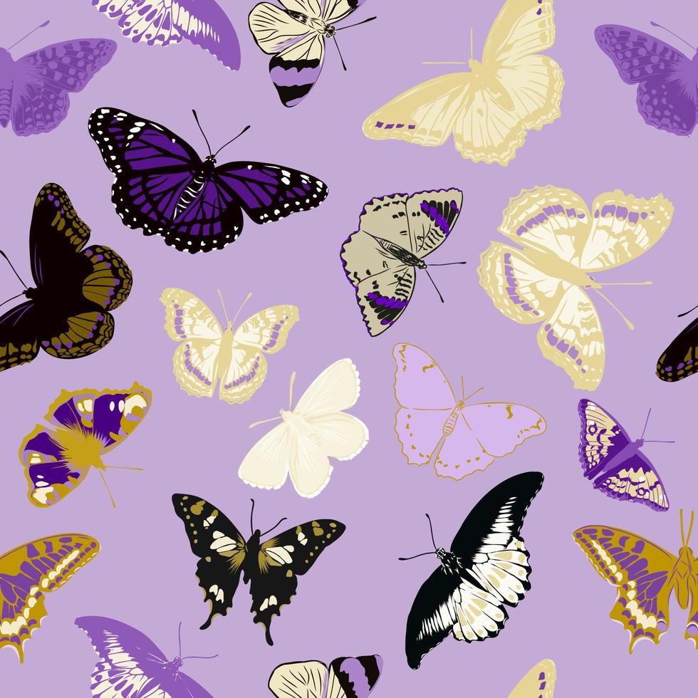 bosquejo del vector de las mariposas