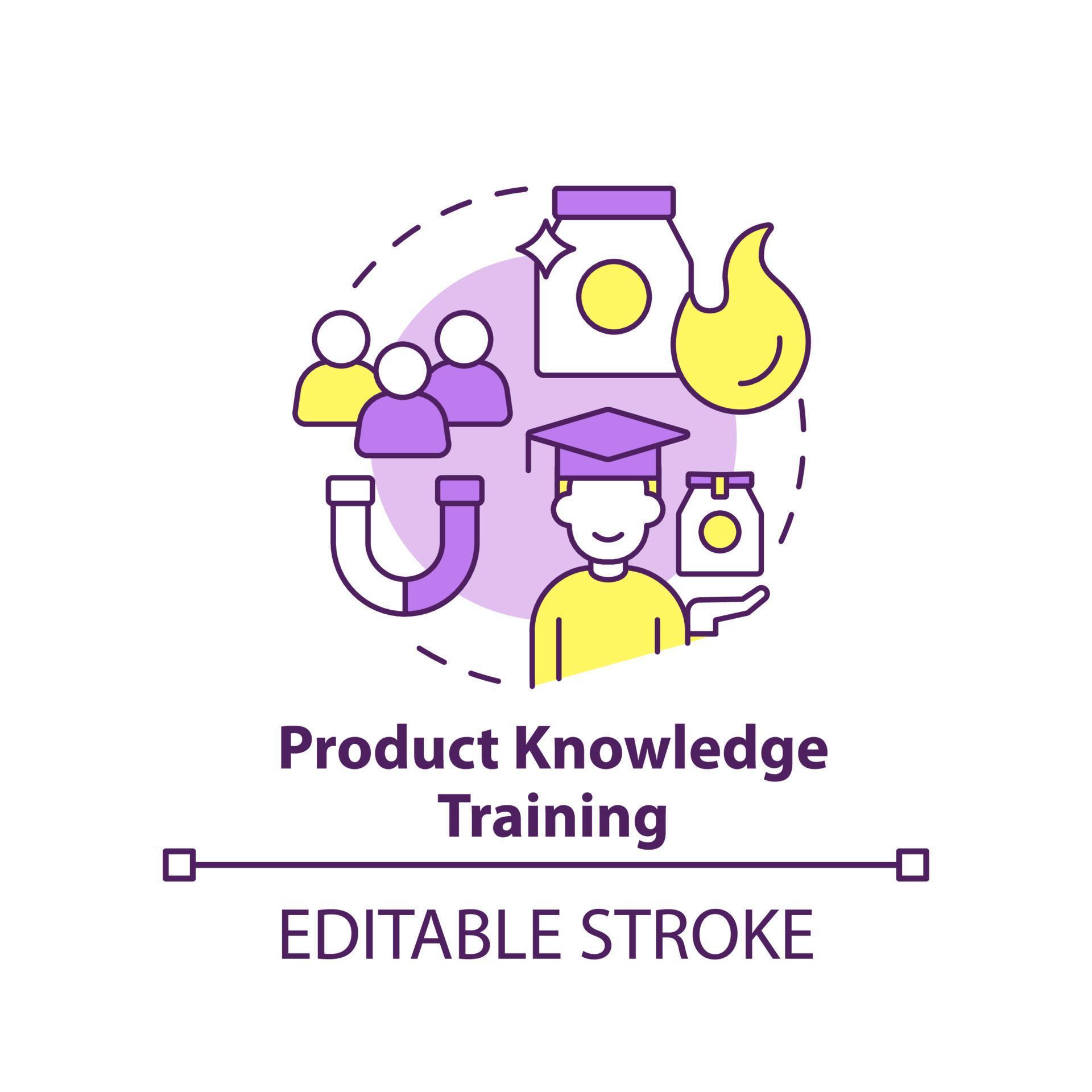 Product knowledge training concept icon Corporate training type