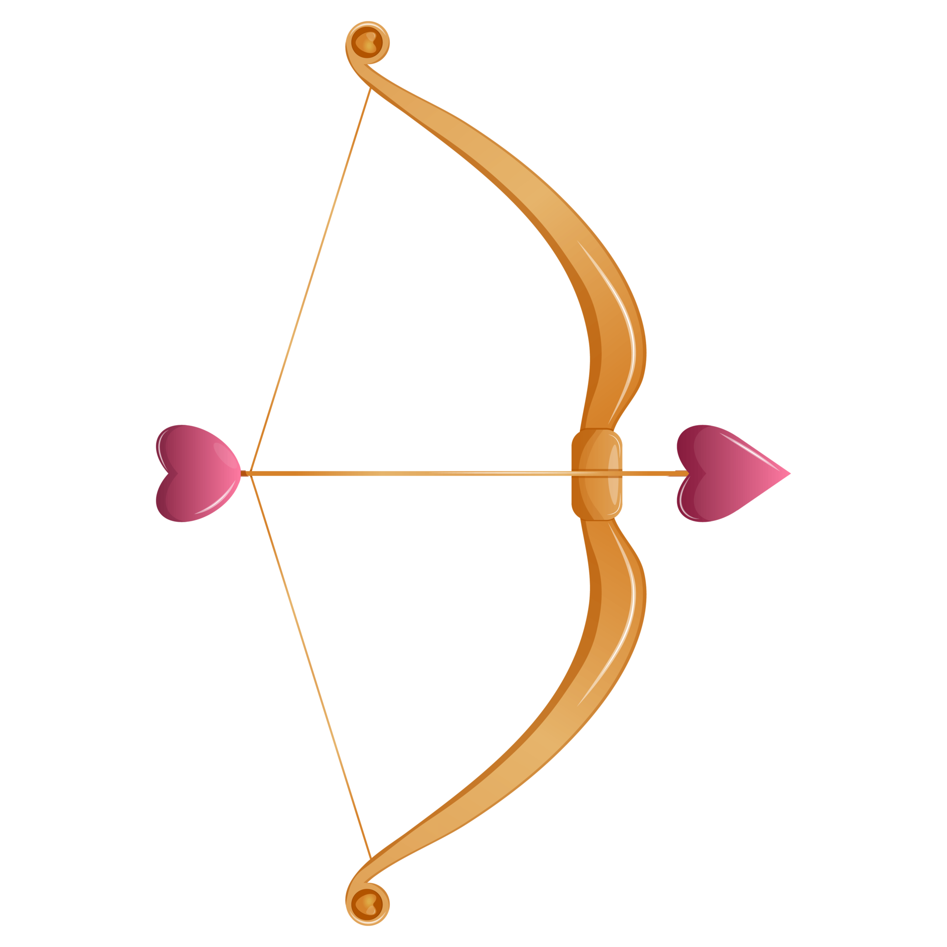 arco y flecha de Cupido de dibujos animados. símbolos de amor de san  valentín para regalos, tarjetas, carteles. 17051560 PNG