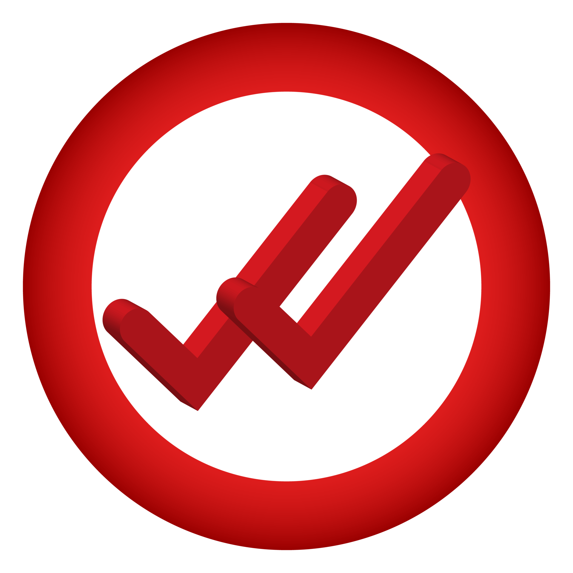 Free Stylist Red GlossyDouble Check Mark 3D free png 17051718 PNG