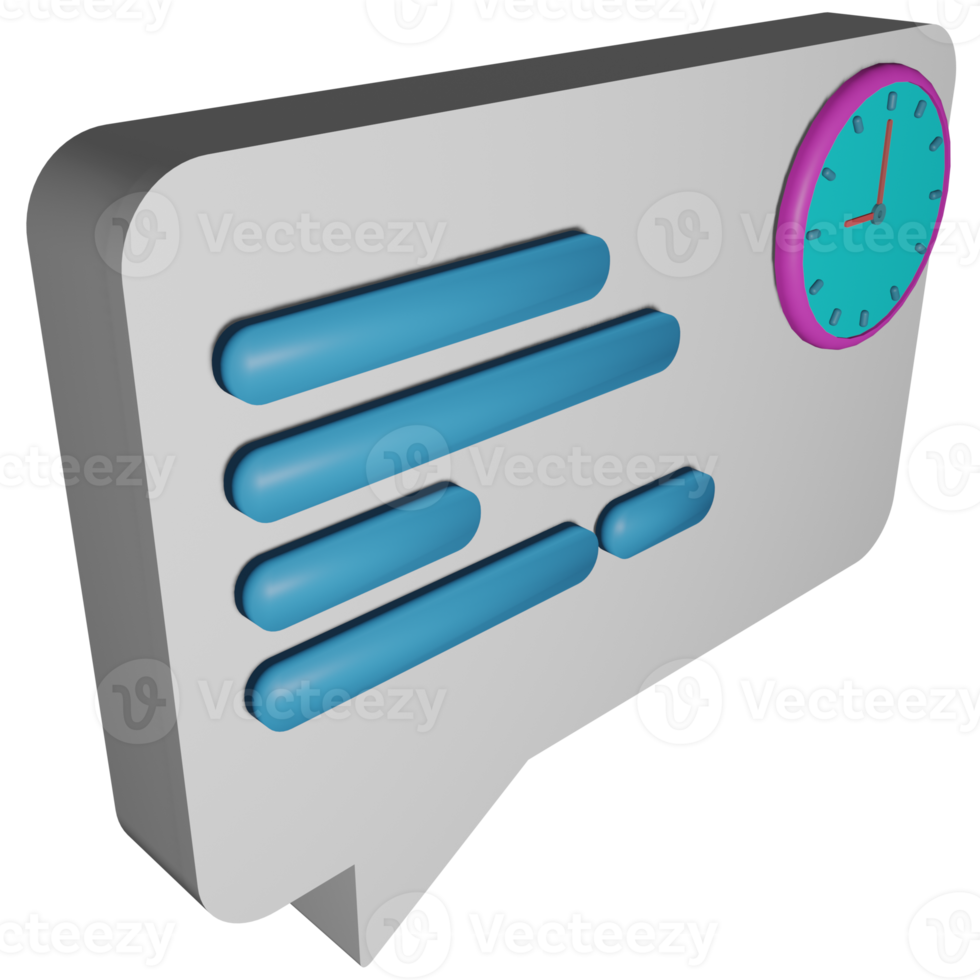 clean and unique 3d speech bubble design with various notification symbols png