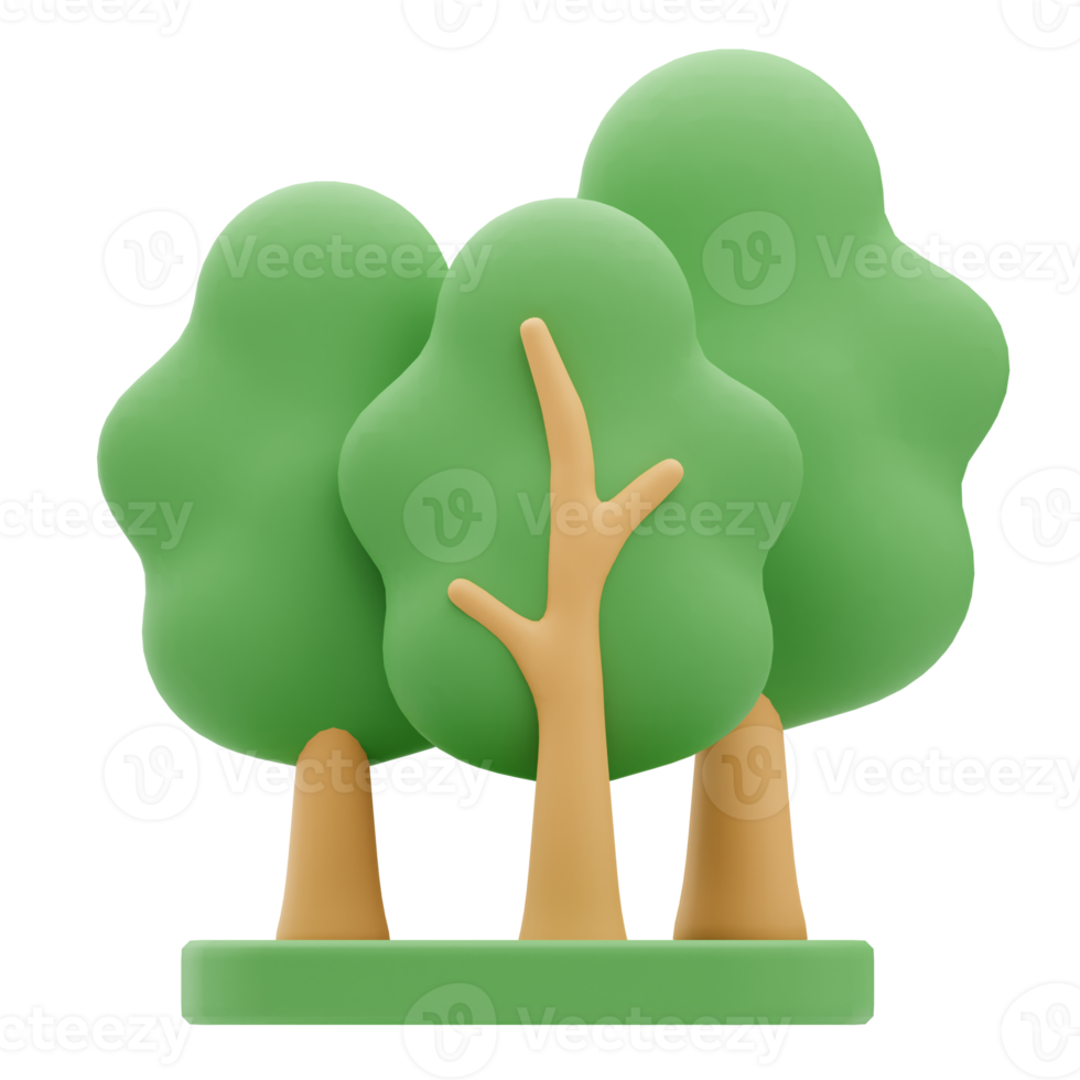 3d Illustration trees Renewable Energy png