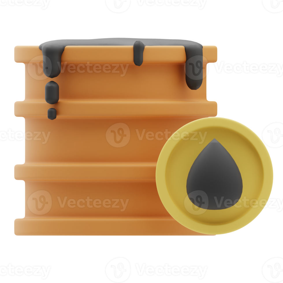 3d Illustration oil barrel Renewable Energy png