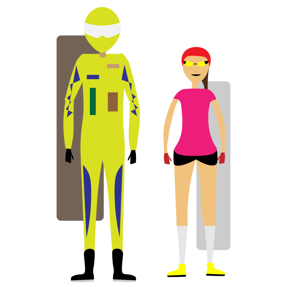 Motorcycle Rider and Cyclist png